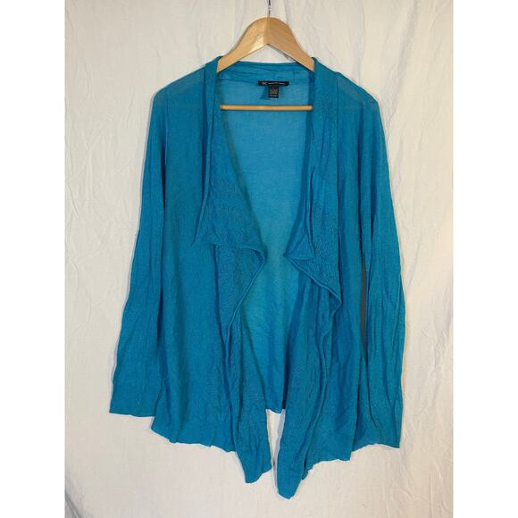 International Concepts womens teal cardigan - Picture 1 of 4